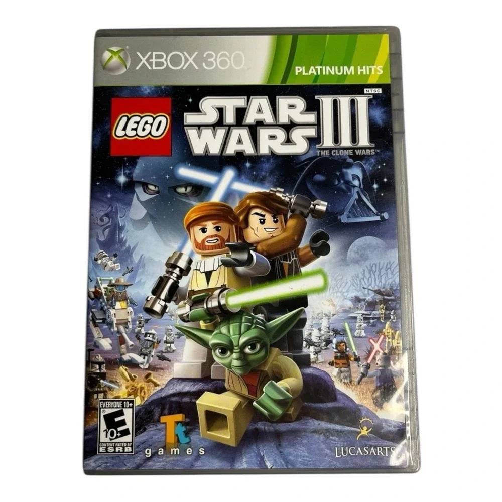 LEGO Star Wars II 2 III 3 Trilogy Clone War Xbox 360 Complete Video Game Bundle